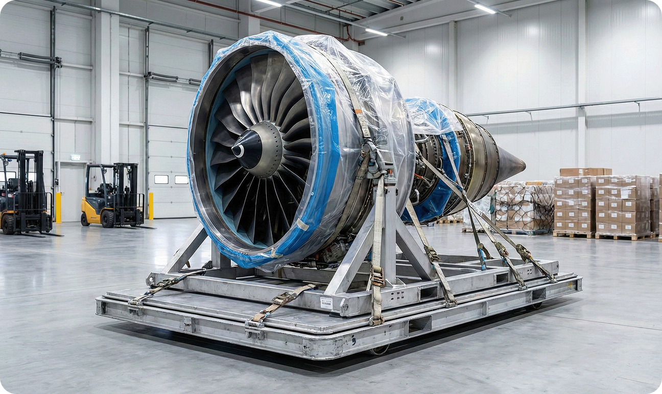Pre-book your aircraft engine shipment